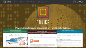 Capture d'écran du site web de PAVICS.