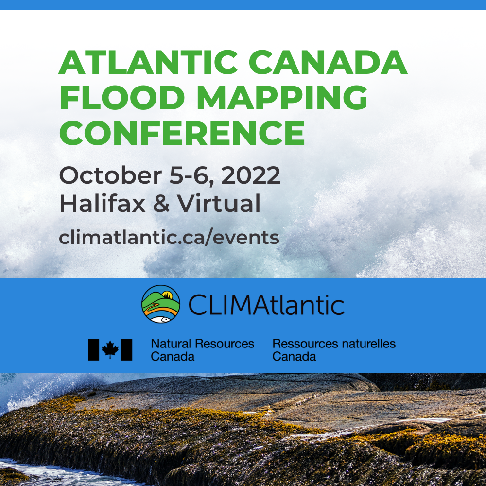 Promotional graphic for the Atlantic Canada Flood Mapping Conference