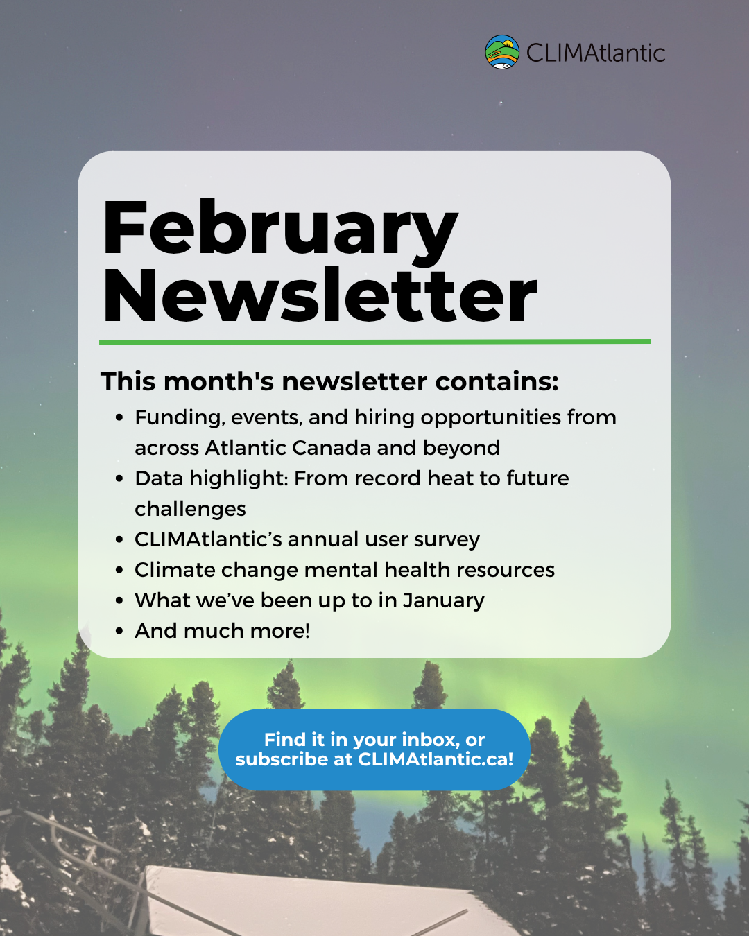 August newsletter promotional photo, lists key topics discussed