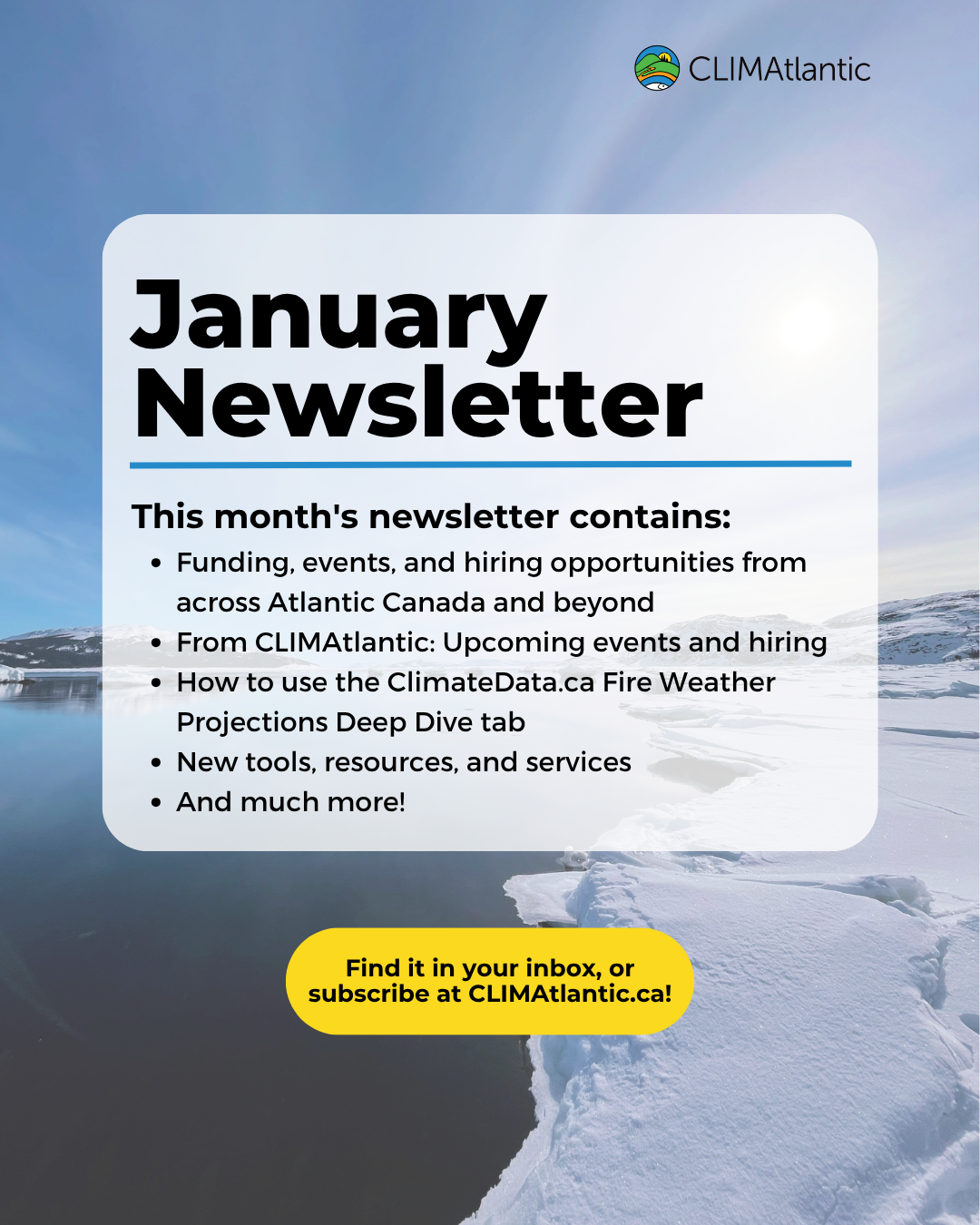 August newsletter promotional photo, lists key topics discussed