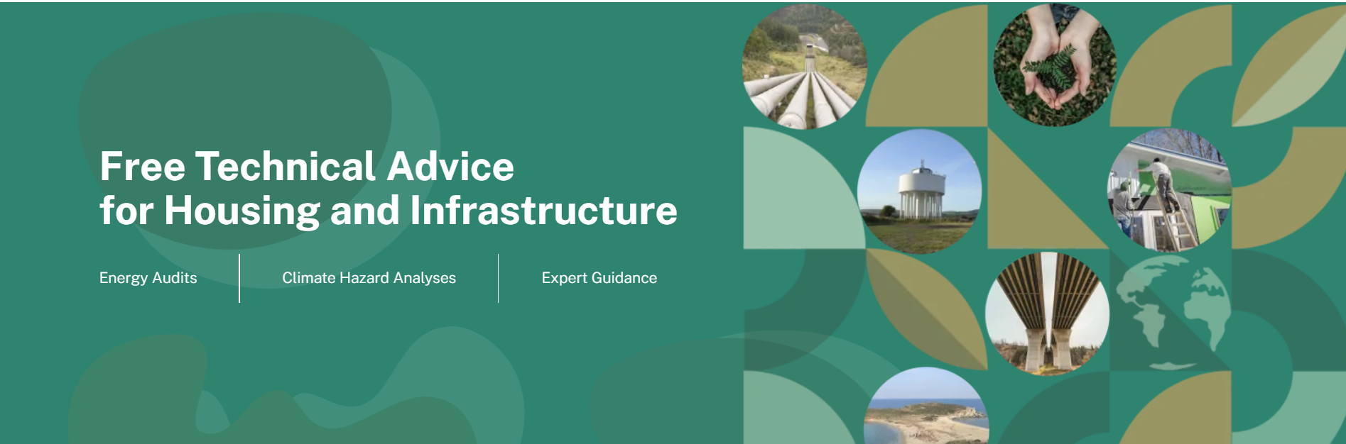 Climate Ready Infrastructure Fund The words "Nature smart climate solutions fund" over a river surrounded by greenery.