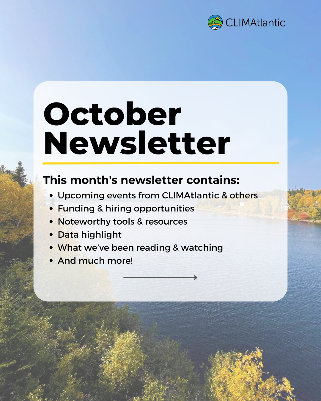 August newsletter promotional photo, lists key topics discussed