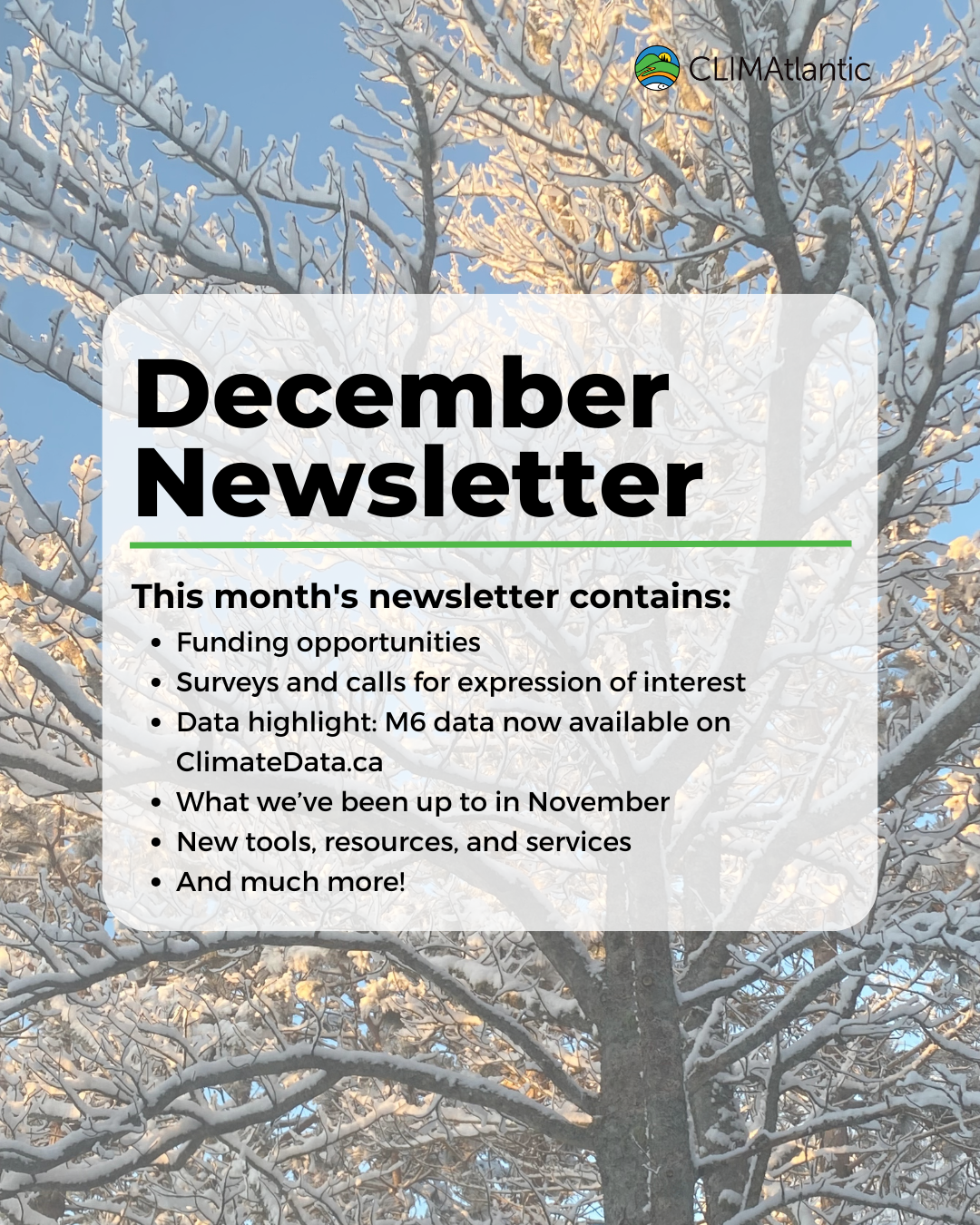 August newsletter promotional photo, lists key topics discussed