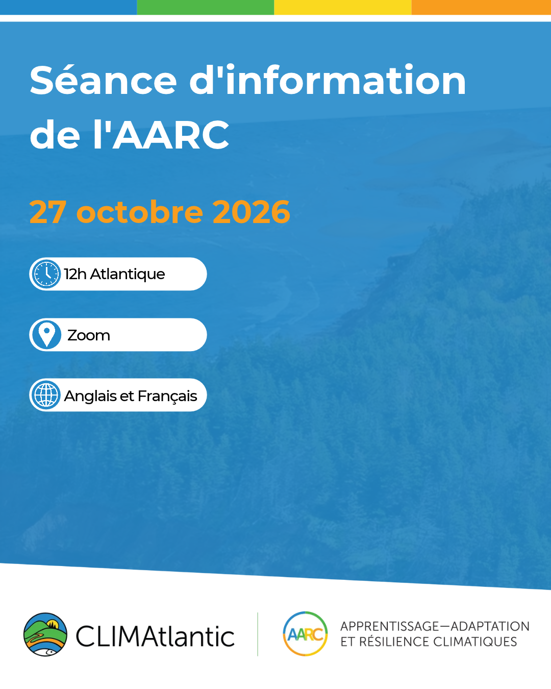 Séance d'information de l'AARC le 27 octobre à 12 h (heure de l'Atlantique)