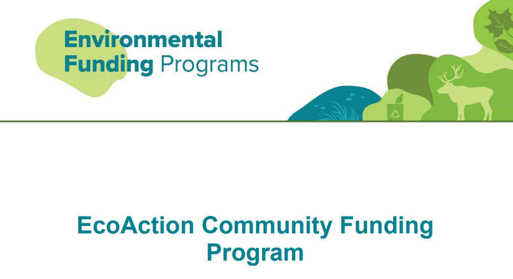 A graphic that names the funding program and shows silhouettes of plants and wildlife.