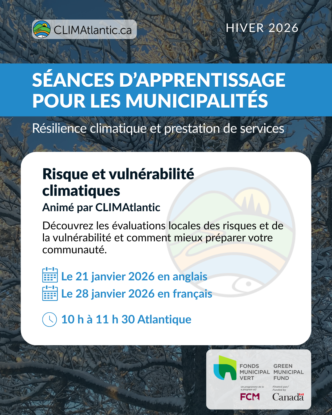 Le français suit. An overview of the Risk & Vulernability workshops in the Municipal Learning Series. Aperçu des ateliers sur les risques et les vulnérabilités dans le cadre de la série municipale d'apprentissage.
